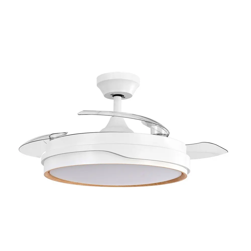 Panel LED Plano Ventilador de techo tempano blanco cct regulable 49cm