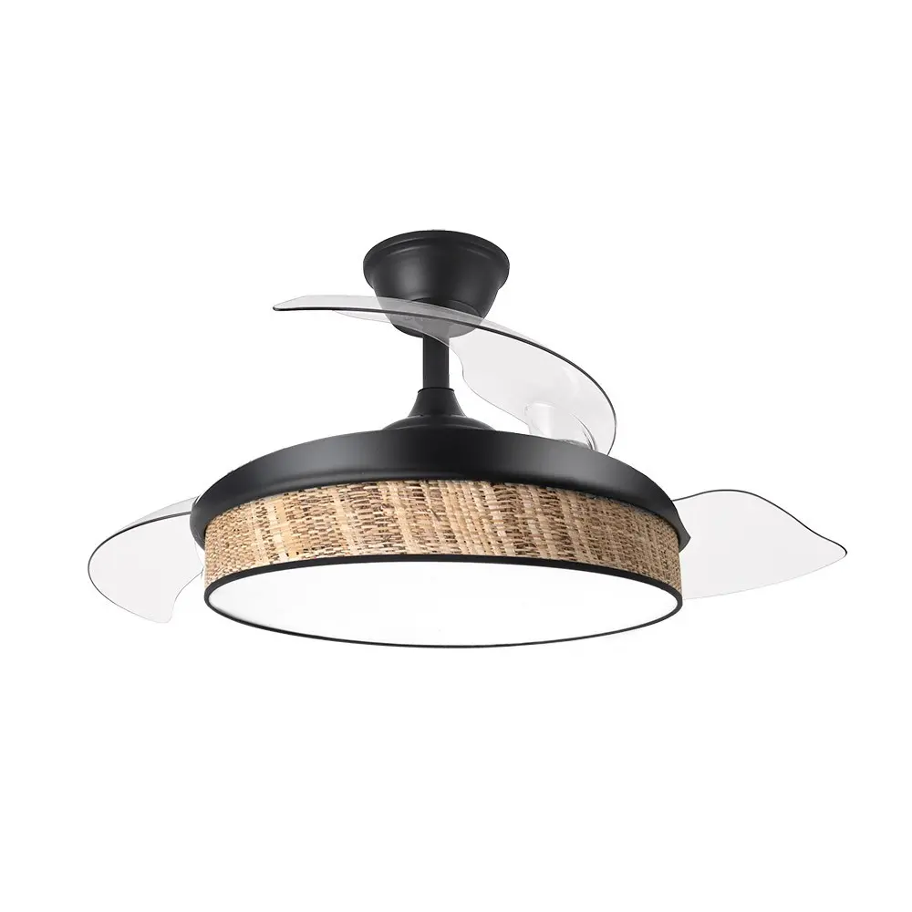 Premium Impermeable Ventilador de techo moda negro cct regulable 108cm