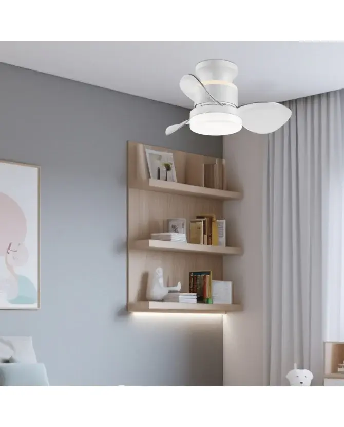 Premium Impermeable Ventilador de techo Salento blanco 50cm - 3 palas - Led