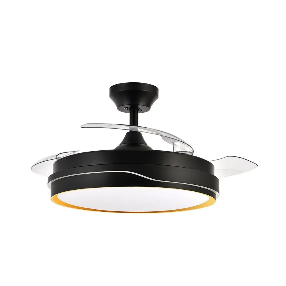 Profesional Certificado Ventilador de techo tempano negro cct regulable 49cm