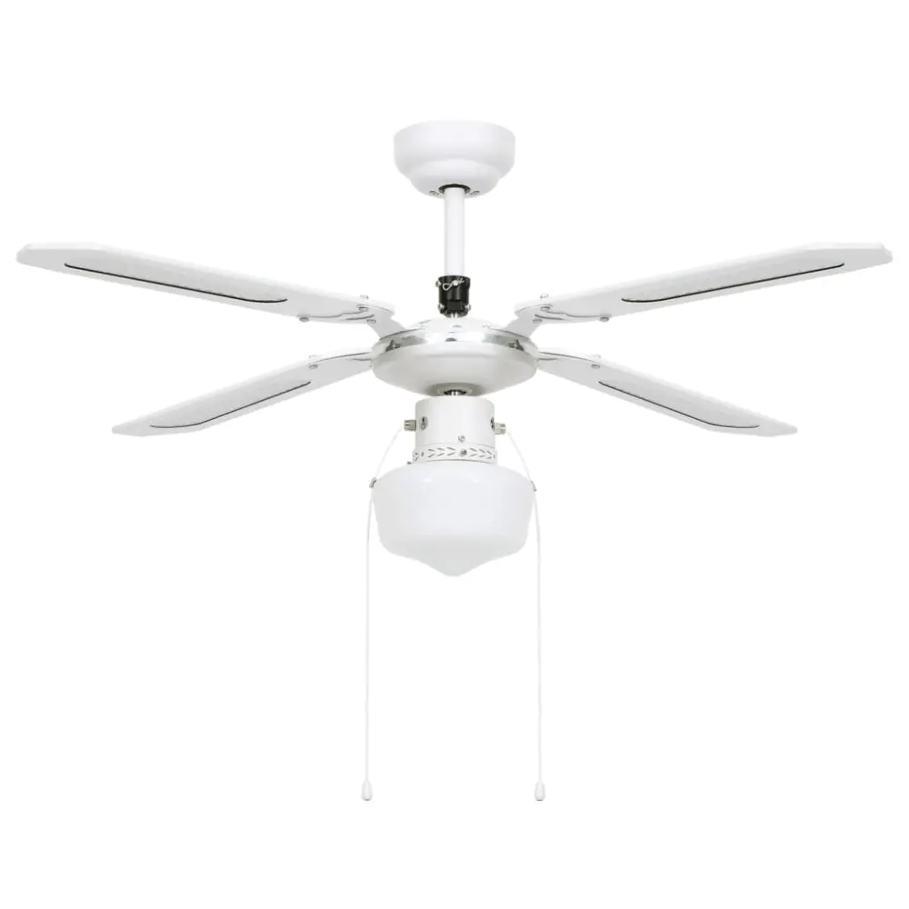 Profesional Certificado vidaXL ventilador de techo con lámpara blanco 106 cm