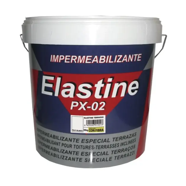 Impermeabilizante con fibras de vidrio 15 l blanco elastine