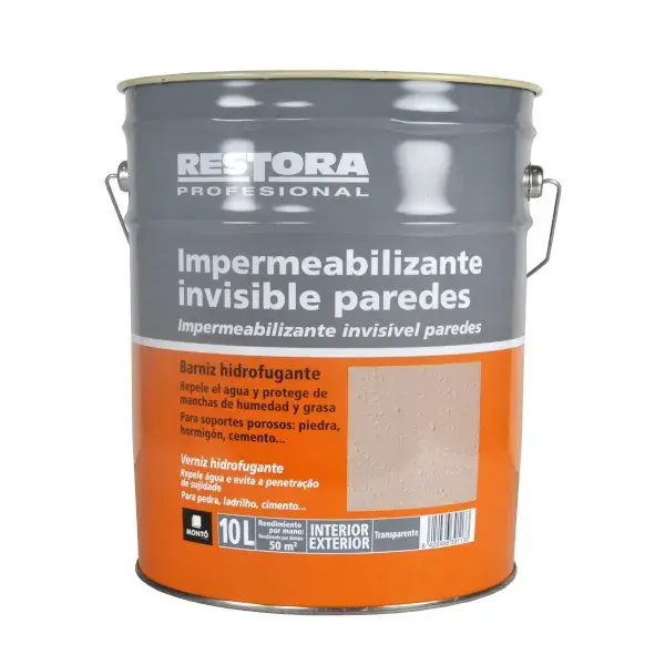 Impermeabilizante paredes restora pro 10 l invisible