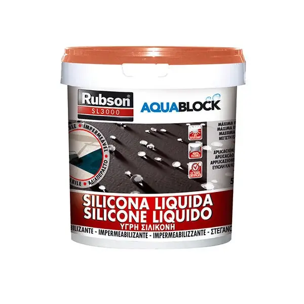 Silicona líquida impermeabilizante teja 5 kg rubson