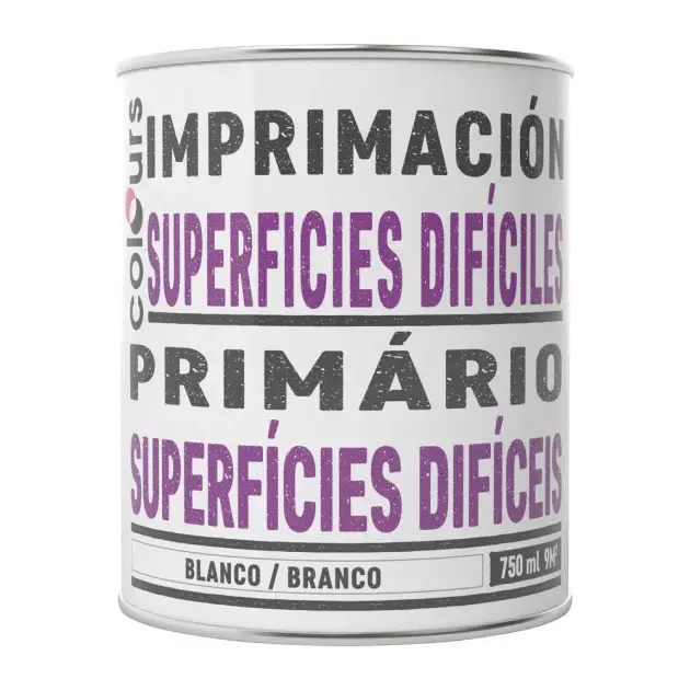 Imprimación para superficies difíciles blanca colours 750 ml