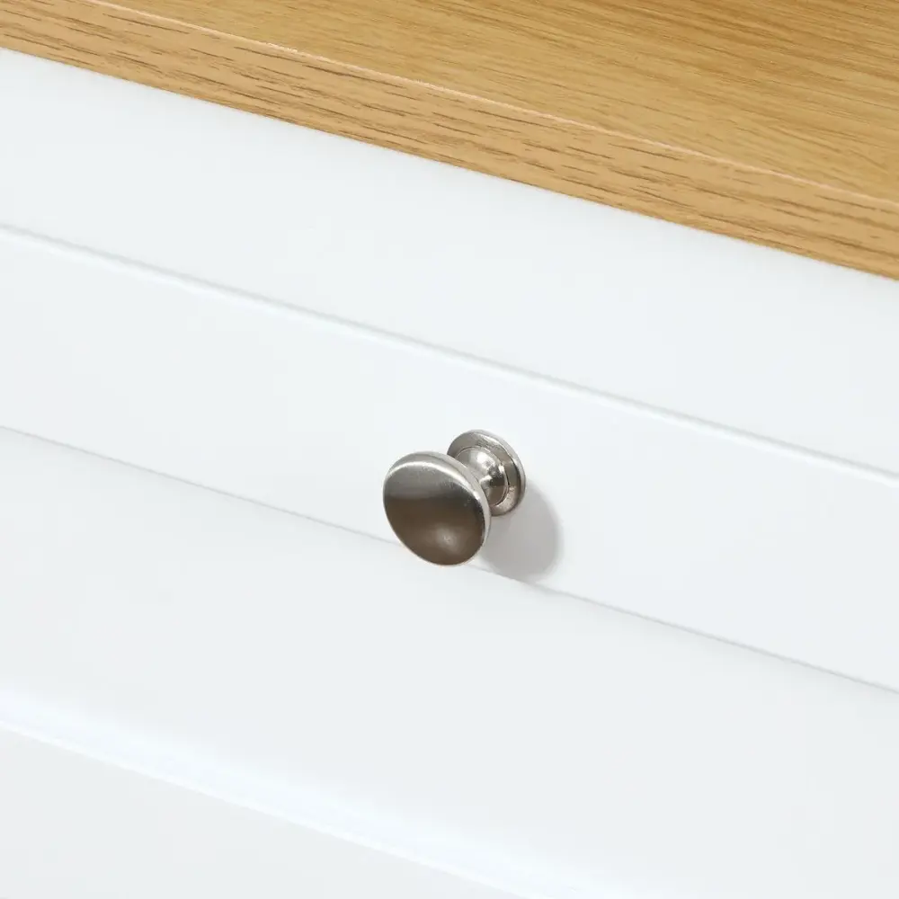 Aparador de cocina Vis Homcom 2 cajones + 2 puertas blanco/natural 90x120x40 cm