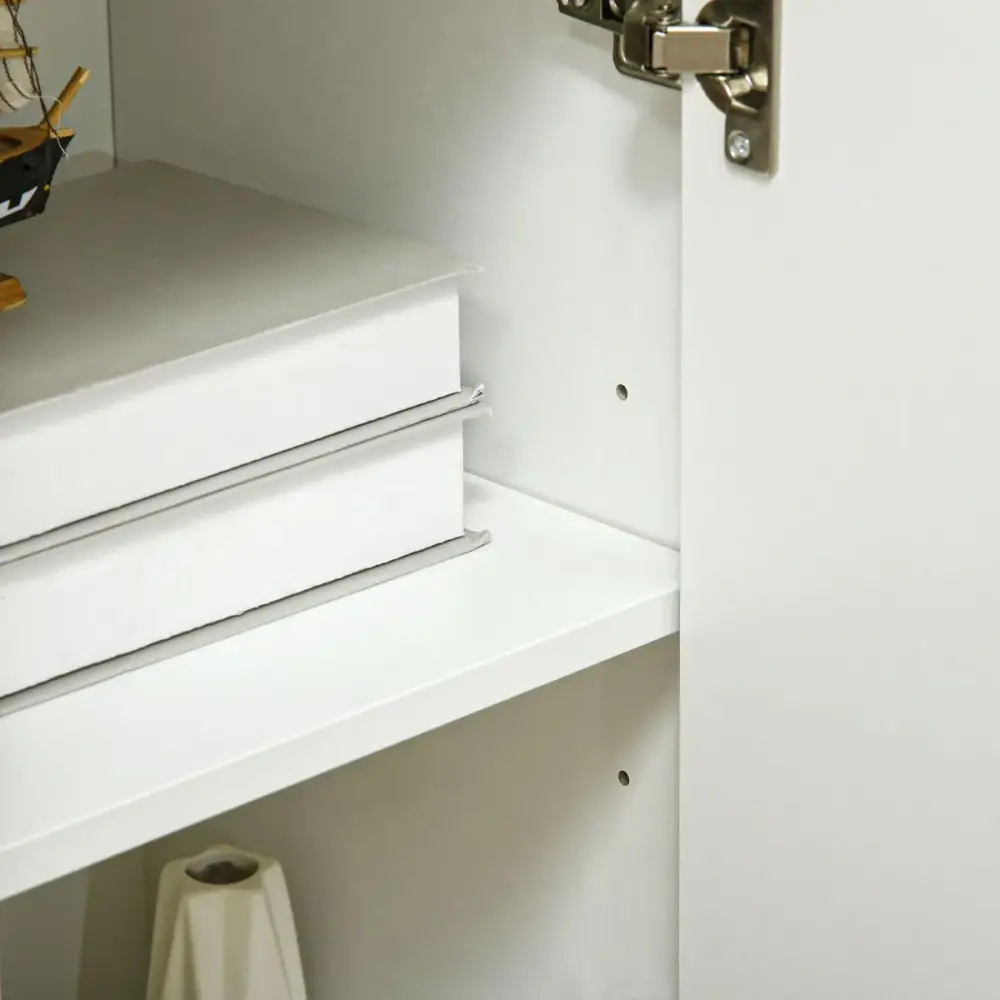 Aparador Ko Thai Homcom 2 puertas + 3 cajones blanco 80x90x32 cm