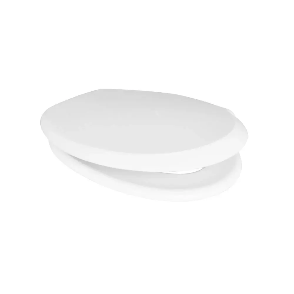 Asiento de inodoro apto para todos blanco Carrara & Matta Tecnoplast Atlántico bisagras fijas en pvc