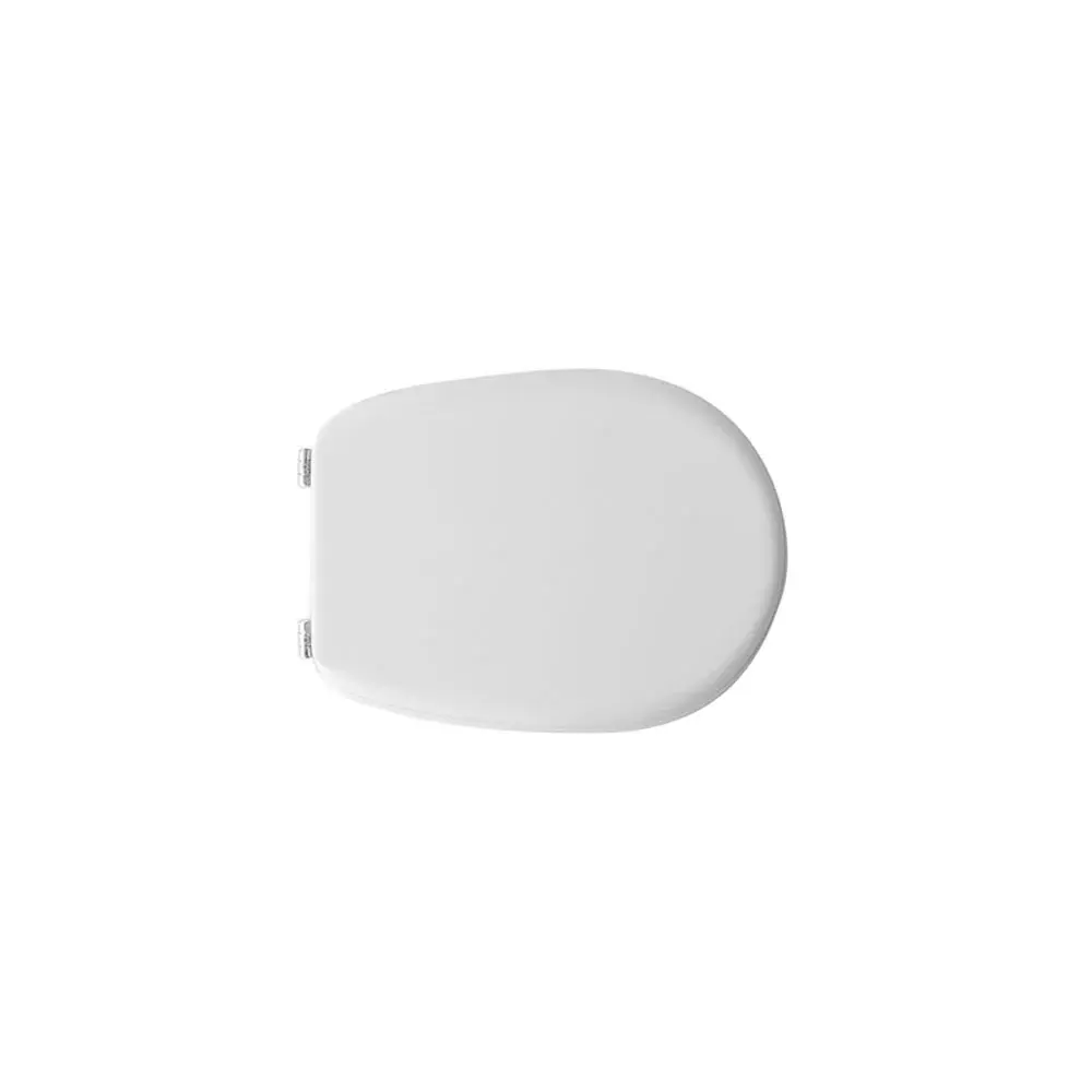 Asiento de inodoro blanco para Gravena vaso Rhonda espacioso 35 cm bisagras ajustables