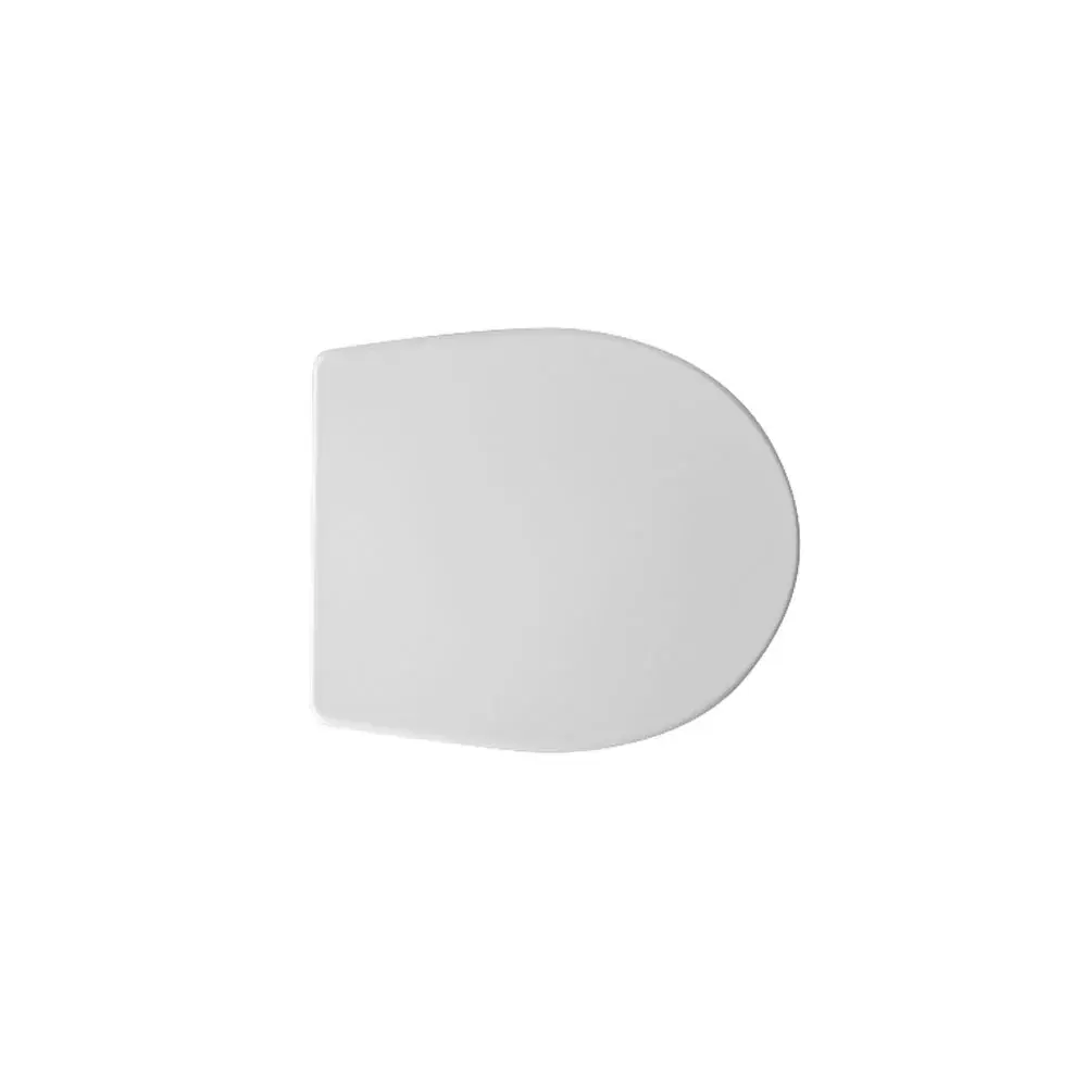 Asiento de inodoro compatible D057 termoendurecido blanco con bisagras ajustables