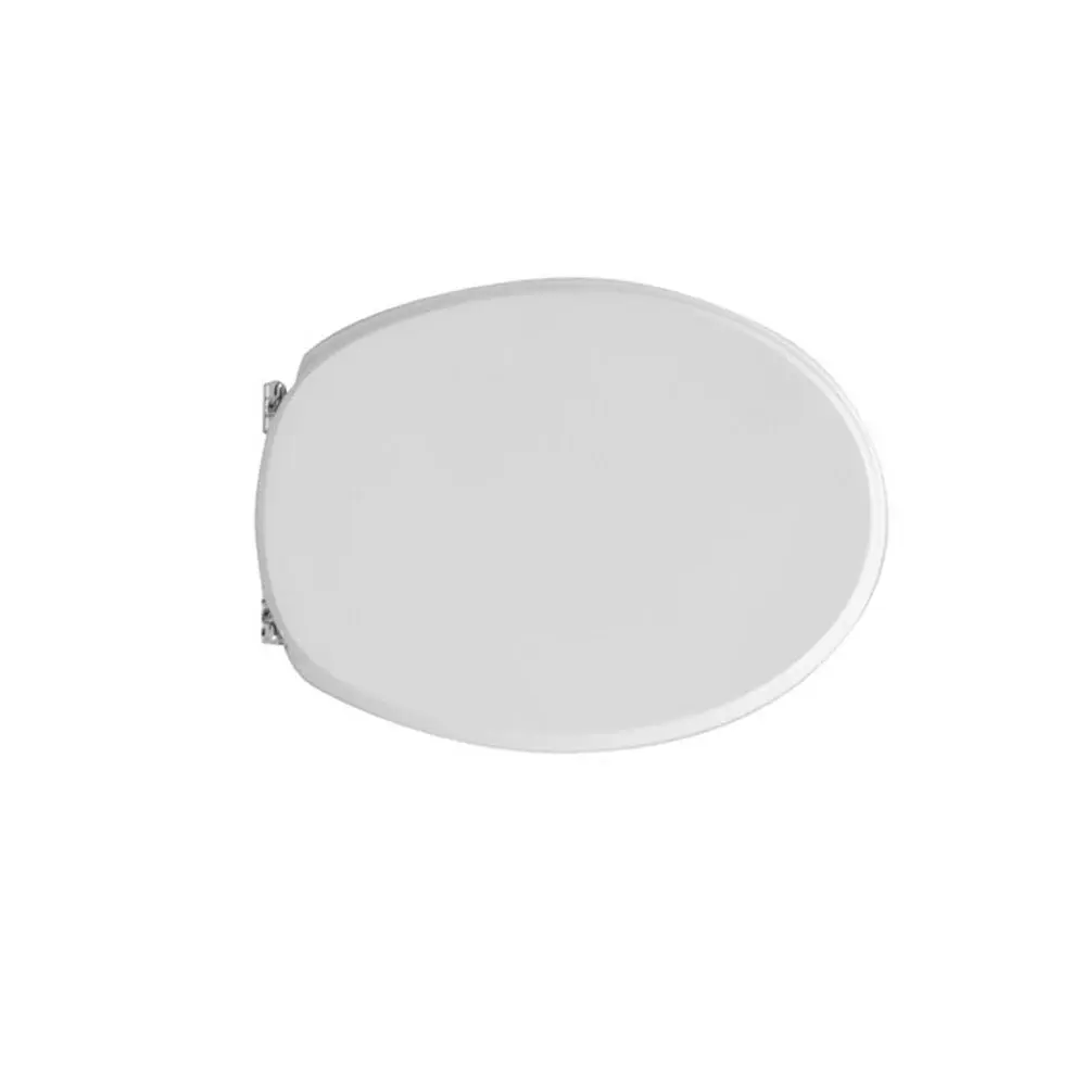 Asiento de inodoro de madera blanca para Cesame vaso Tifeo vasto 34,4 cm bisagras ajustables