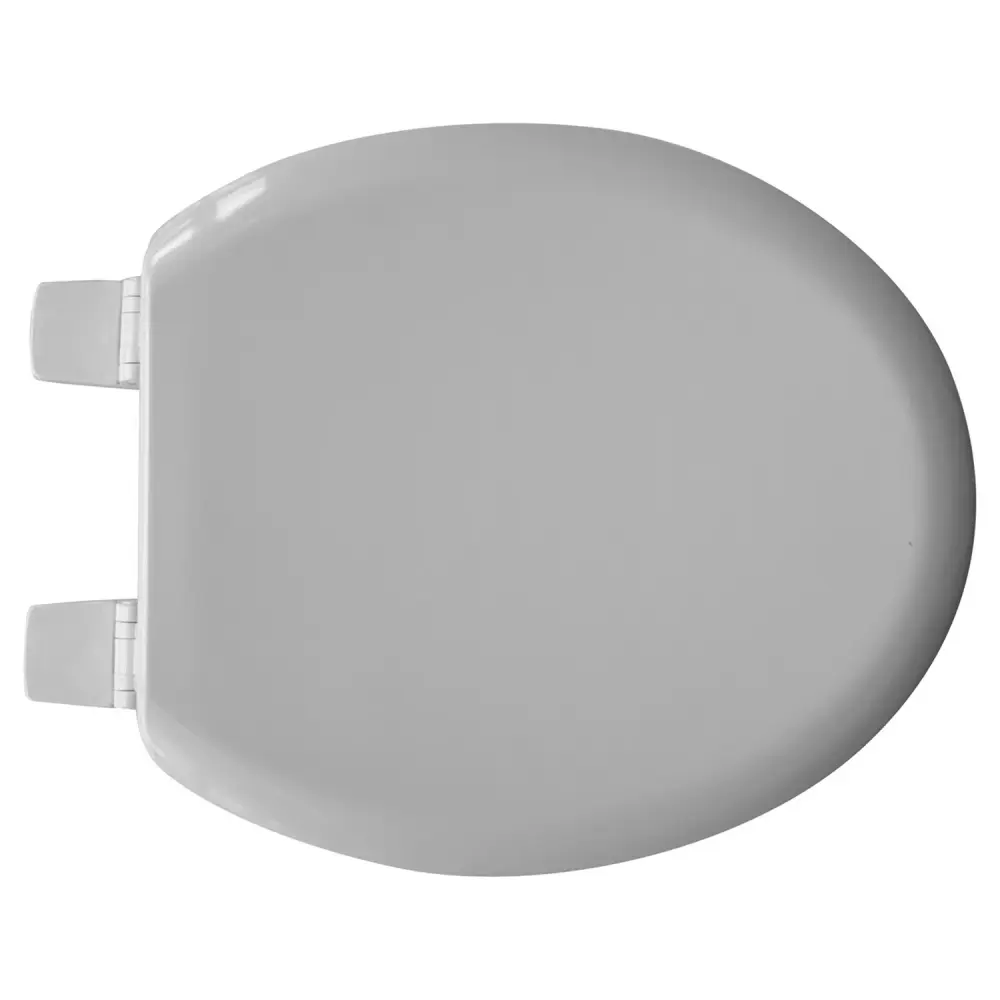 Asiento de inodoro multicompatible de madera y poliéster Carrara & Matta Modelo 5000 bisagras de plástico - Gris