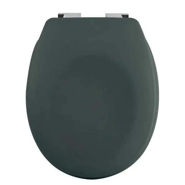 Asiento de WC para todo tipo modelo KLAK realizado en Thermo Dur Color Verde oscuro y Bisagras en acero inoxidable