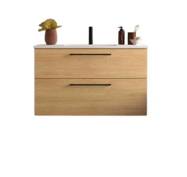 Mueble baño 2 cajones + lavabo bajo encimera - 120x46 - 2 lavabos