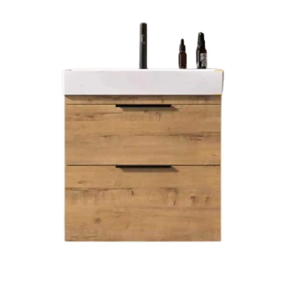 Mueble baño + lavabo bajo encimera 120x45 2 cajones - 2 lavabos