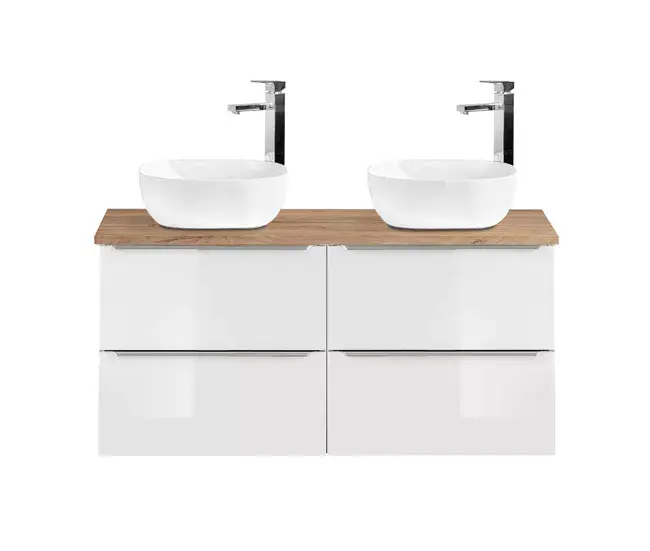 Mueble doble lavabo 120 cm April Madera