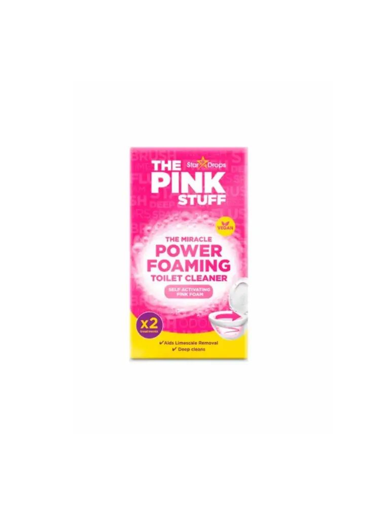 Pink Stuff Espuma en polvo para inodoros, paquete de 2