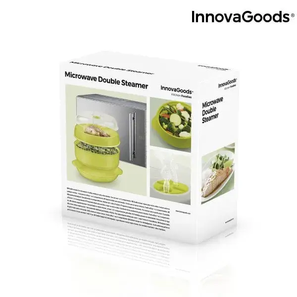 Vaporera Doble para Microondas Fresco InnovaGoods