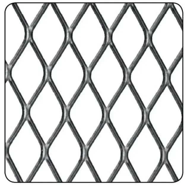 Chapa de acero perforado con forma de reja 1000 x 500 x 0,8 mm