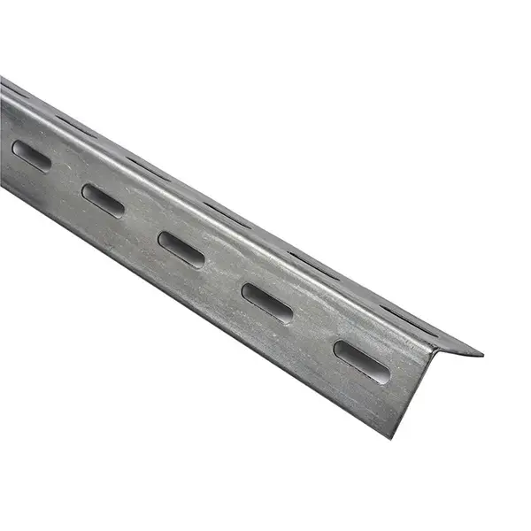 Ángulo perforado de acero laminado 250 x 3,8 x 3,8 cm