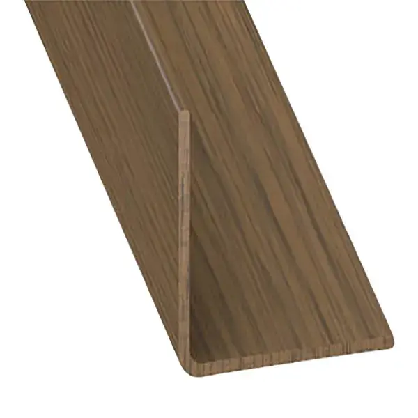 Ángulo de pvc nogal 260 x 2 x 2 cm