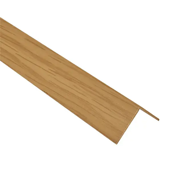 Ángulo de pvc roble claro 20x20-1m