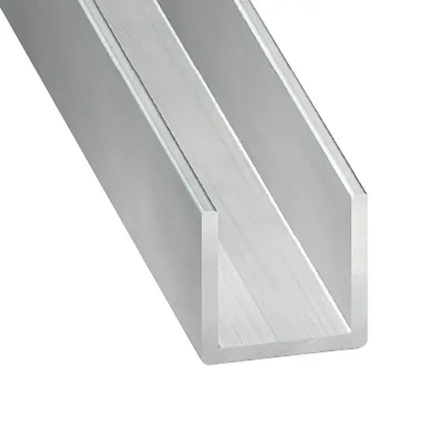 Perfil en U de aluminio 250x1x1,5 cm