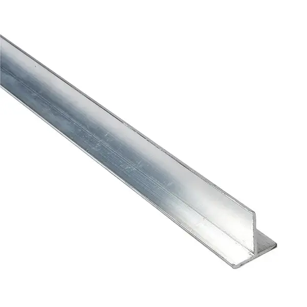 Perfil en T aluminio bruto 200x2x2 cm
