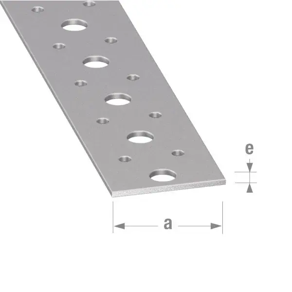 Perfil liso de acero galvanizado 40x2 mm - 2 m