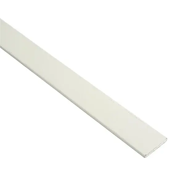 Perfil liso de aluminio blanco 20x2-2m