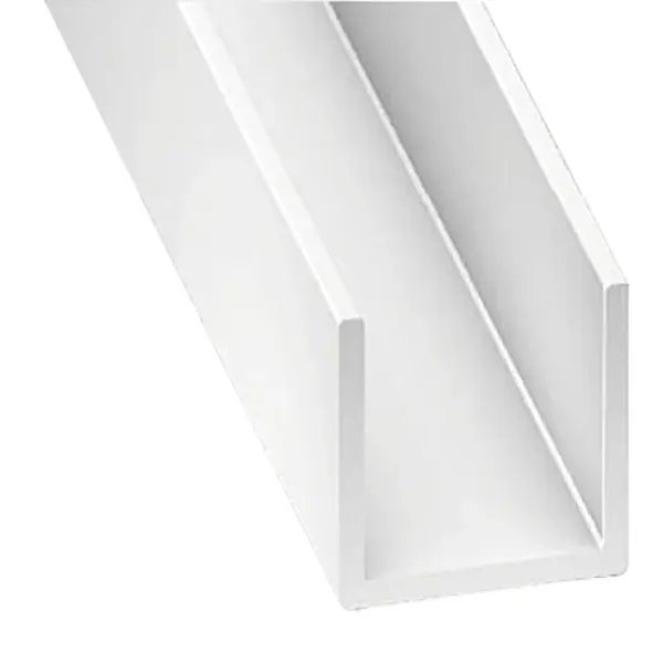 Perfil en U pvc 260x1,2x1 cm