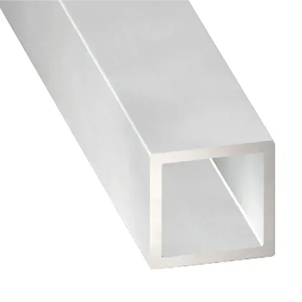 Tubo cuadrado aluminio bruto 100 x 1,6 x 1,6 cm