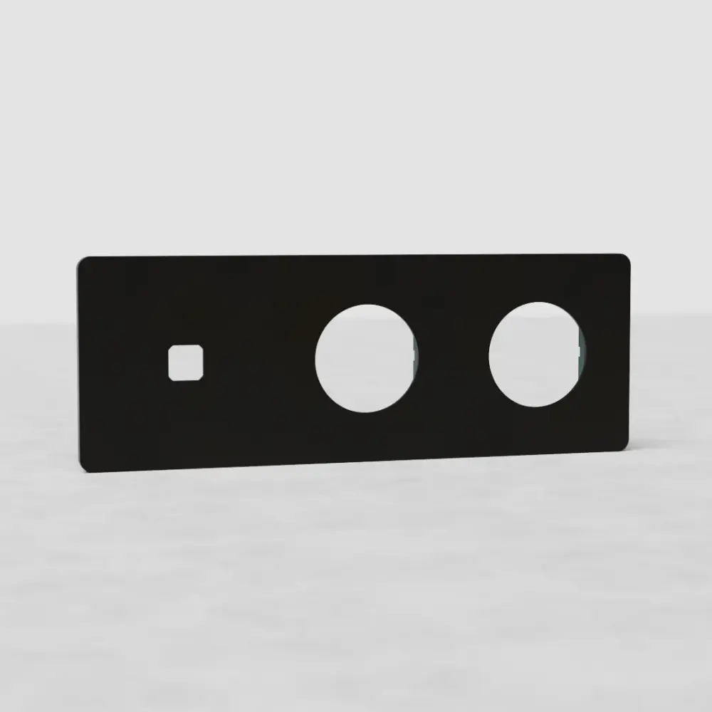 Grove Marco ternario de interruptor y enchufe x2 - Bronce