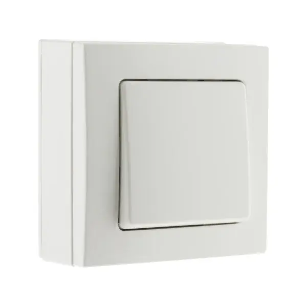 Interruptor conmutador de superficie blanco