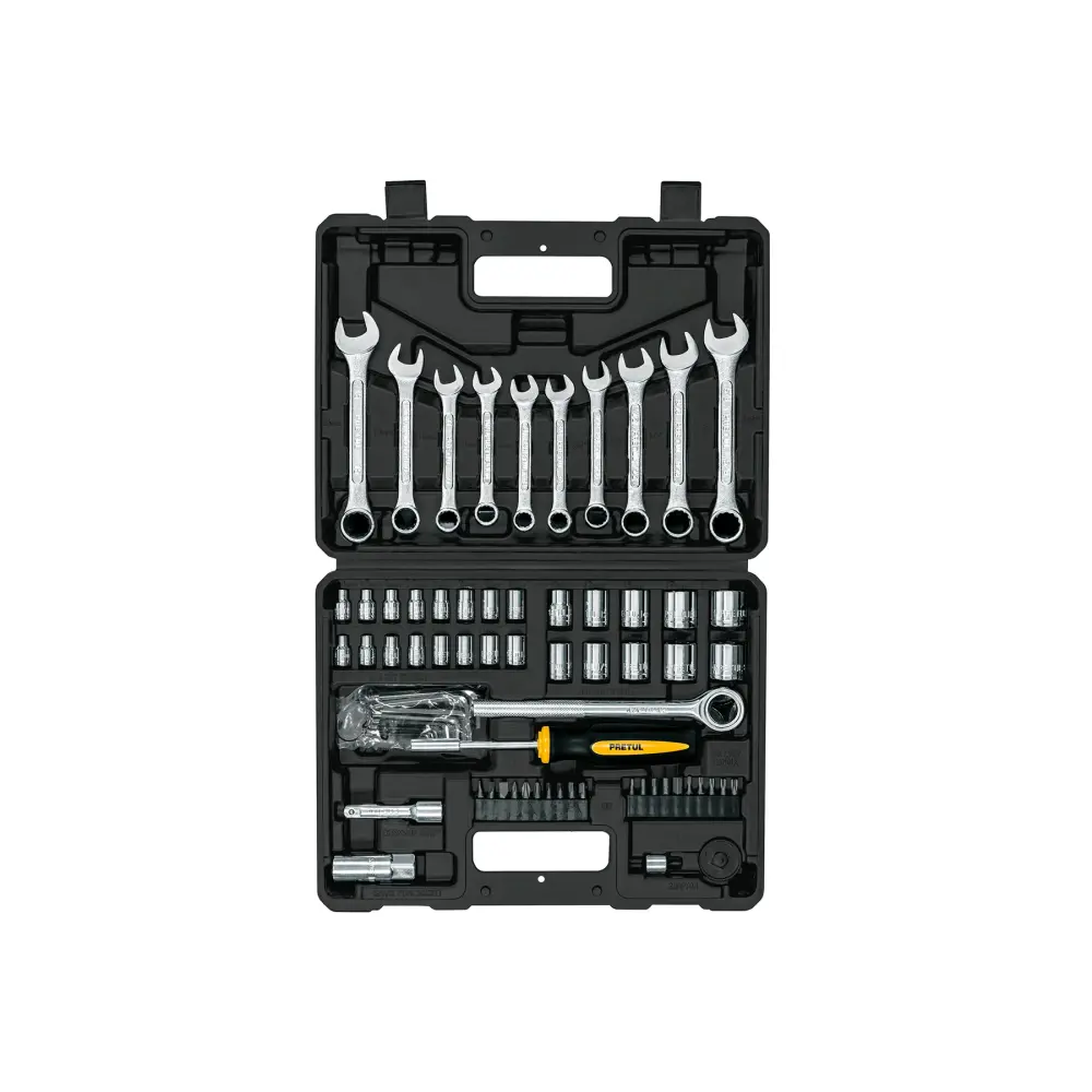 Juego De 70 Herramientas 1/4" y 3/8" Para Mecánico, Pretul 22981