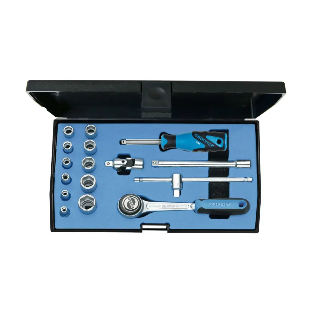 Gedore 20 emu-3 - juego de vasos hexagonales 1/4 (6172290)