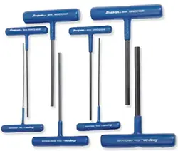 Juego De Llaves Hexagonales Empuñadura Forma T (2mm 10 mm) (8 Pzas), Snap-On AWMCG1600B Hecho de Acero Forjado