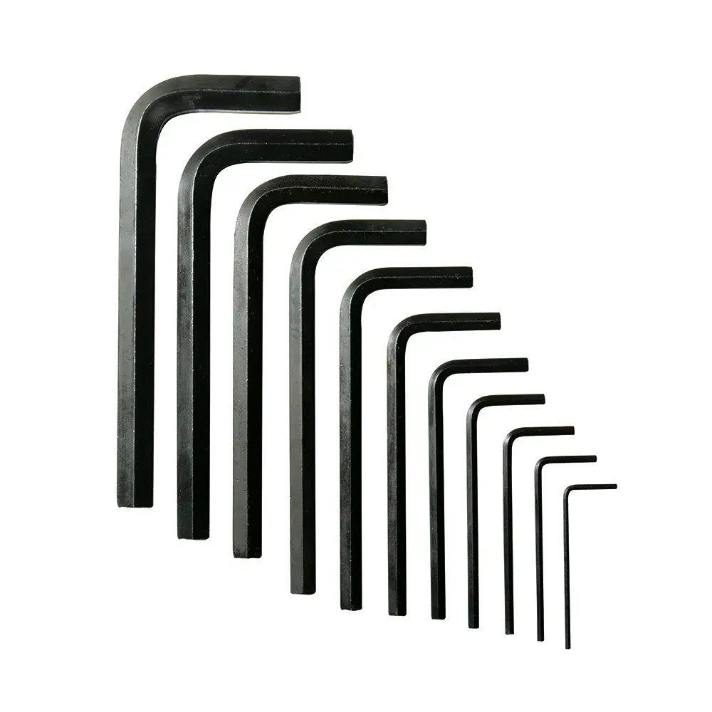 Juego de llaves hexagonales tipo "L", métricas, 11 piezas en blíster Urrea con Mangos de Goma