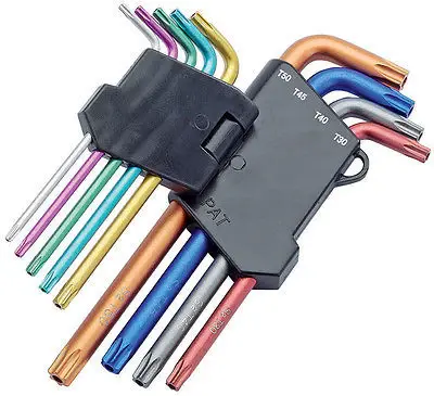 Juego 9 Llaves Torx Seguridad Profesional Expert De Colores | 10 Piezas |