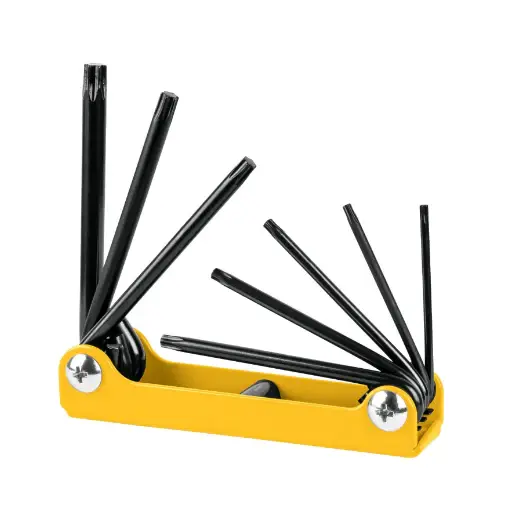 Juego 8 llaves torx, tipo navaja, Pretul con Estuche de Almacenamiento