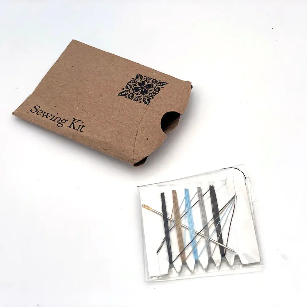 Calentador Químico 100 Kits de costura individual de emergencia con agujas, hilos, botón, pin de seguridad para Hoteles,...