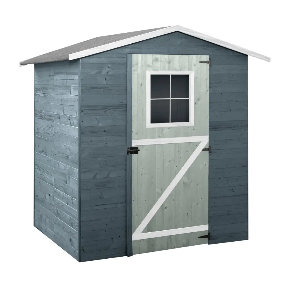 Calentador Químico Caseta de madera 3,3m2 - kit de customización azul y protección - fsc