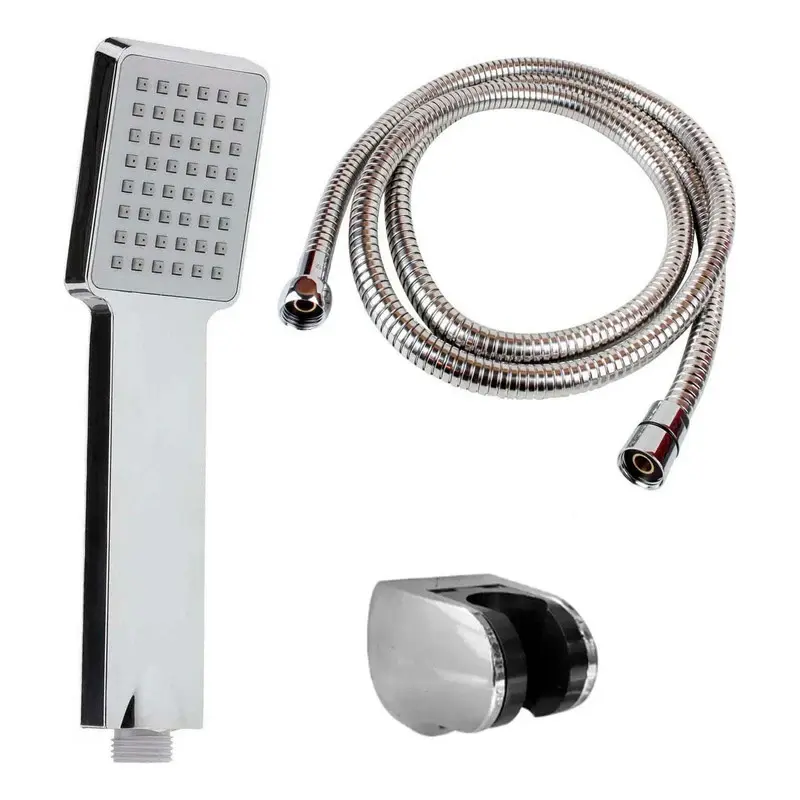 Calentador Químico Kit Ducha Telefono En Abs Cromada + Manguera Y Soporte