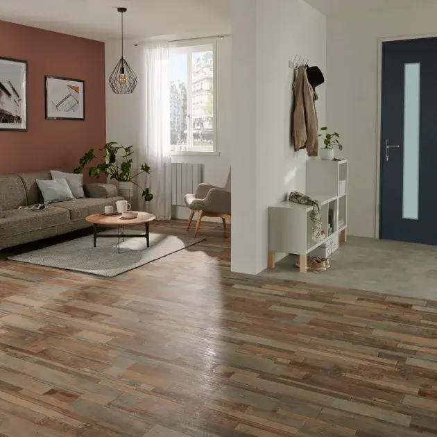 Suelo vinílico Auto adhesivo PVC Multicolor Poprock goodhome