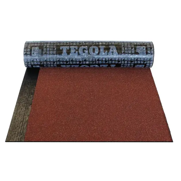 Lámina asfáltica mineral 1 x 8 m rojo