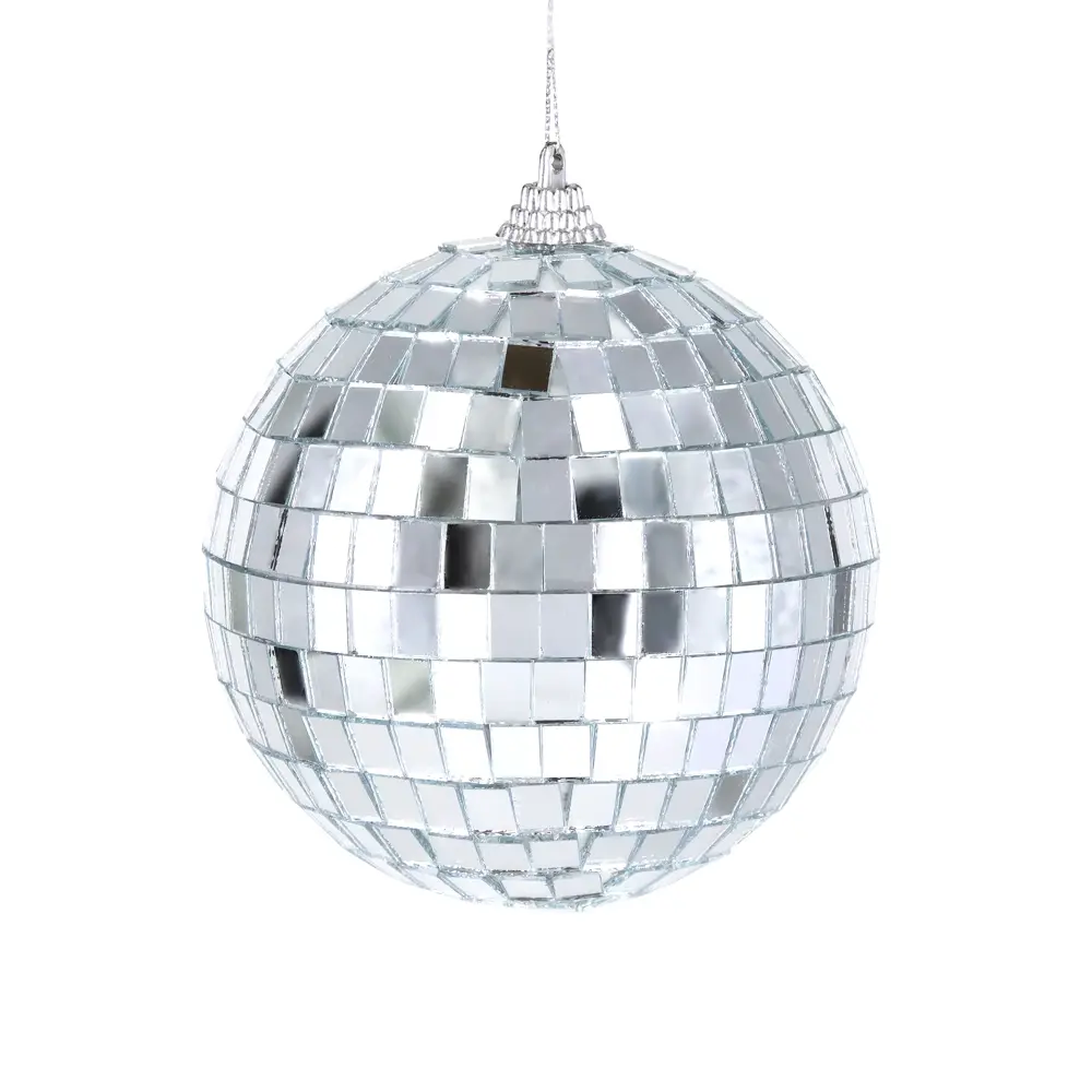 Bola de discoteca espejo plateada 10cm 1ud. para Niños
