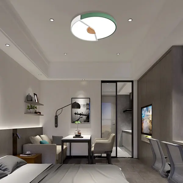 Lampada da incasso rotonda con giunture metalliche Lampada moderna integrata LED nera/rosa/gialla montata soffitto, larghe...