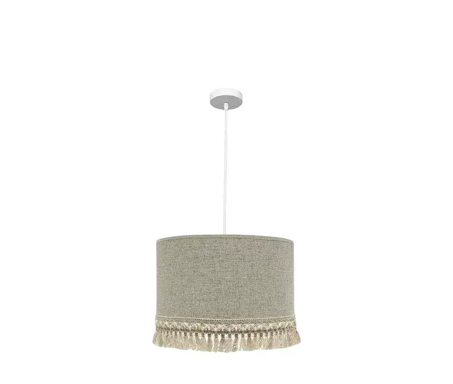 lampara de techo textil color arena serie vera 60cm