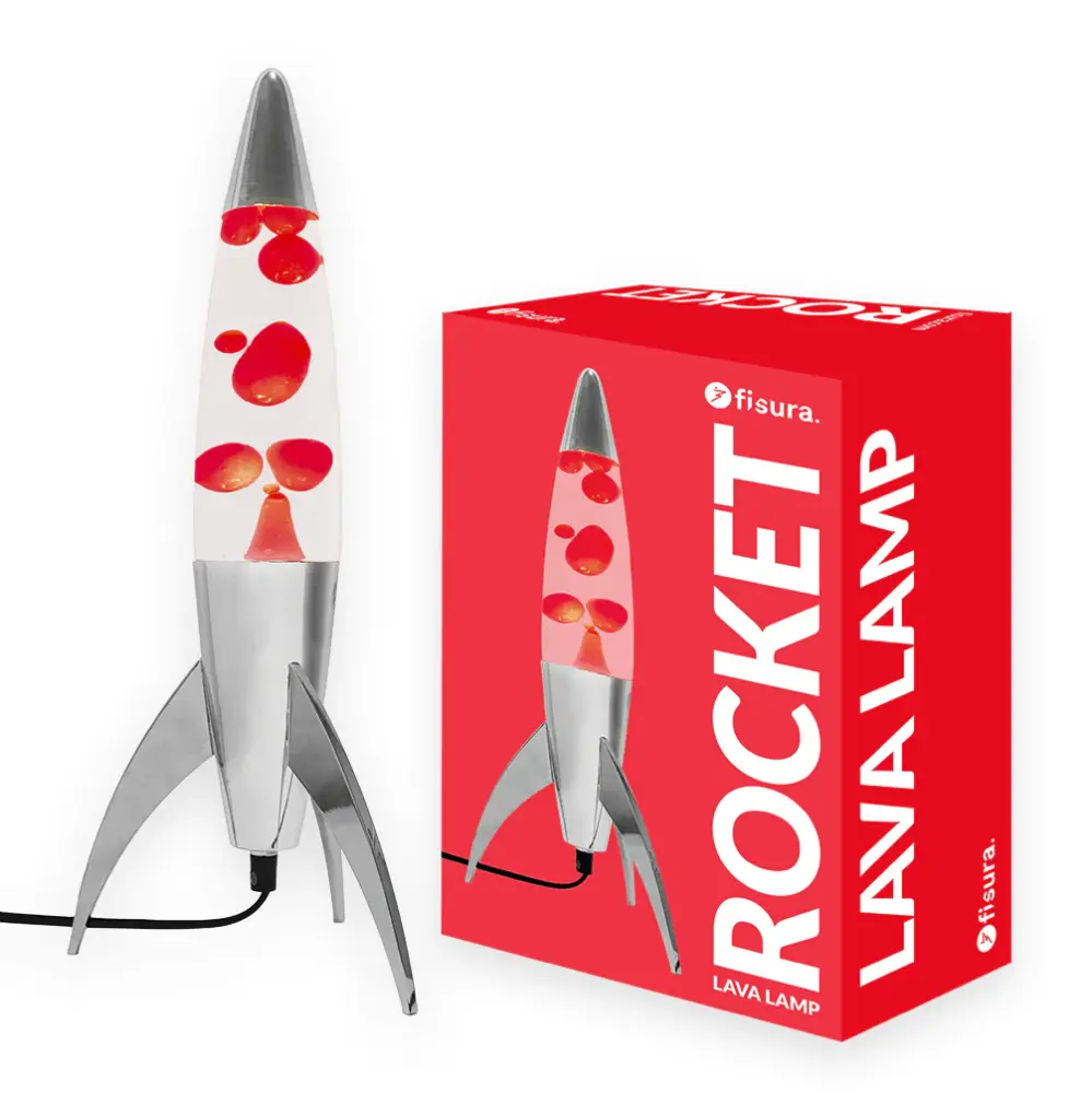 Lámpara de lava rocket roja para Fiestas
