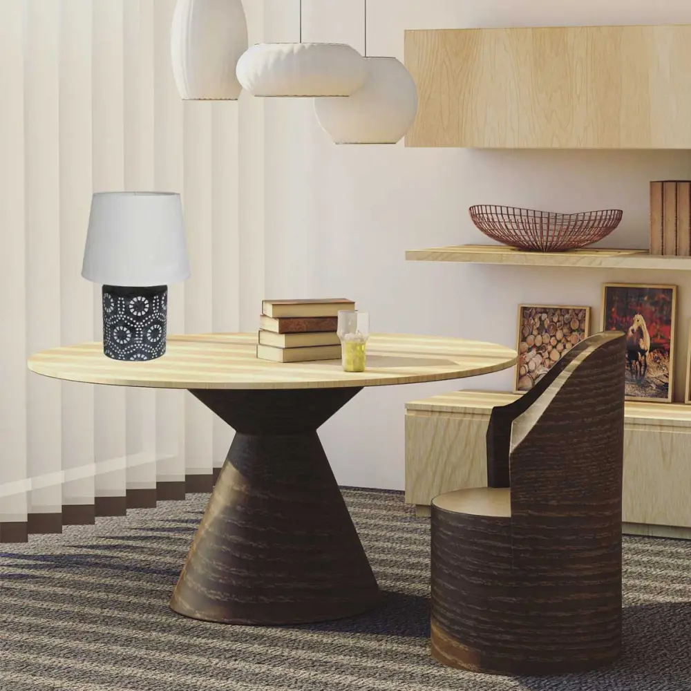 Regulable con Dimmable Lámpara de mesa Niger base cerámica 40 cm